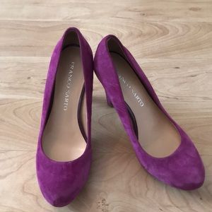 Purple Suede Franco Sarto Heels Size 6.5